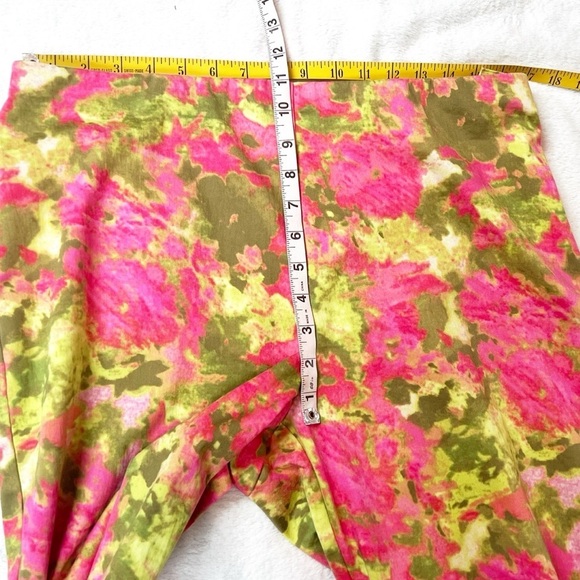 Sigrid Olsen Floral Bright High Rise Straight Leg Crop Ankle Pants Multi Sz 14 - Picture 7 of 8